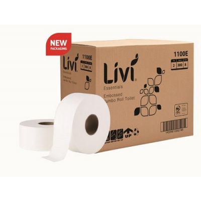 Livi Essentials 1100E Jumbo Roll Toilet Tissue 2 Ply