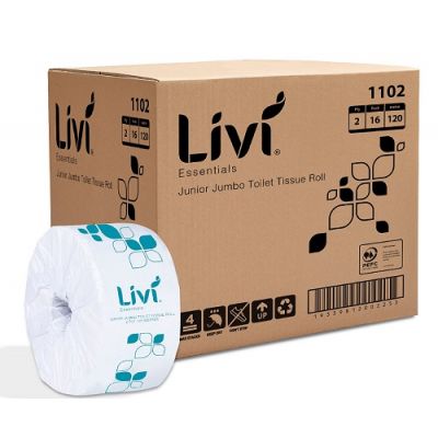 Livi Essentials 1102 Junior Jumbo Toilet Tissue 2 Ply