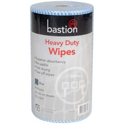 Bastion Heavy Duty Wipes 45m Roll 90 Pieces Blue