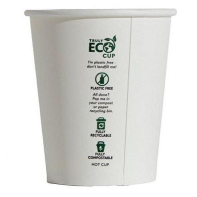 Truly Eco Double Wall Coffee Cup White 8oz Pack 25