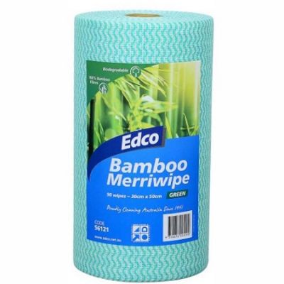 Edco Merriwipe 100% Bamboo Cleaning Cloth Roll Green