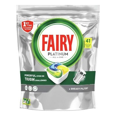 Fairy Platinum All In One Packet Lemon 41 Tablets