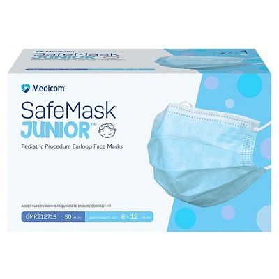 Medicom Safemask Junior Child Procedure Earloop Disposable Face Masks
