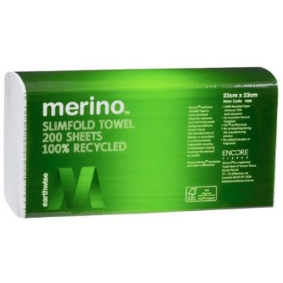 Merino Earthwise Slimfold 23 x 23cm 200 Sheet
