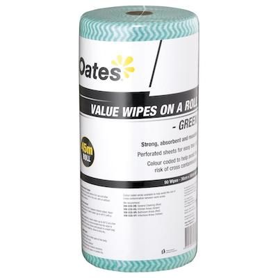 Oates Value Wipes On A Roll 45m Green