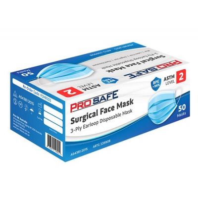 Prosafe Disposable Surgical Face Mask 3-Ply Pack 50