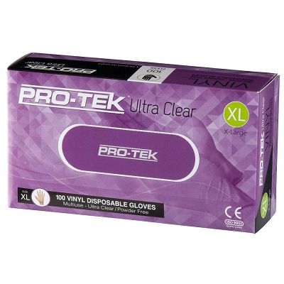 Protek Vinyl Gloves Powder Free Clear XL